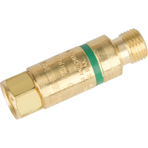 Antiretours pare-flammes - Oxy/gaz combustibles, Gaz combustibles (rouge)/Oxyg&egrave;ne (vert), Style pour chalumeau Oxymax Inc