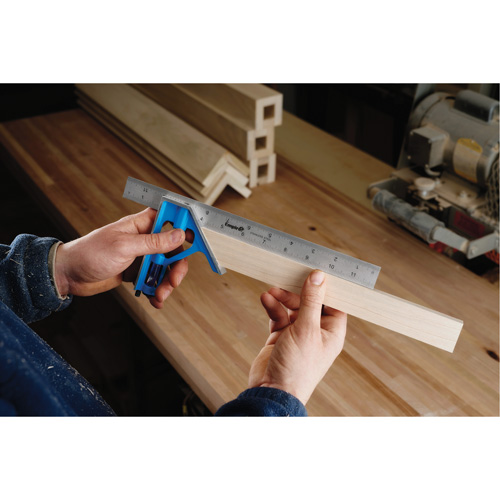 &eacute;querre combin&eacute;e True Blue, 12" lo, 1/16" Graduations, Acier, Ordinaire Oxymax Inc