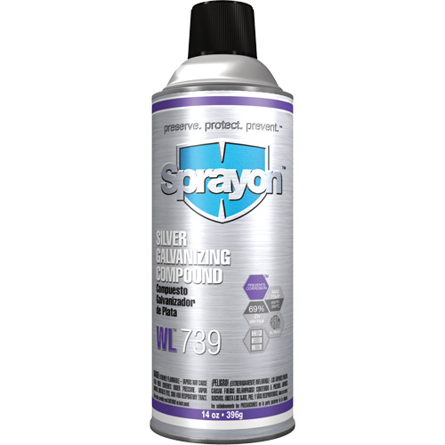 WL739 Silver Galvanizing Compound, Aerosol Can Oxymax Inc
