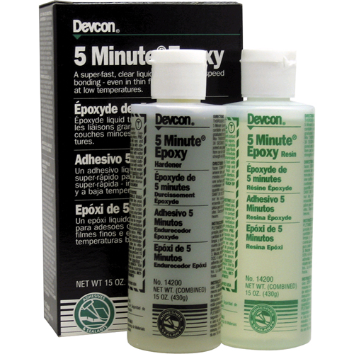 Adh&eacute;sif 5 minutes, 444 ml, Bouteille, Deux composants, Transparent Oxymax Inc
