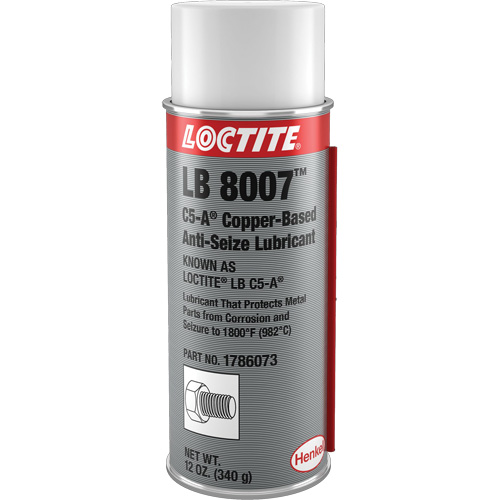 LB 8007 Copper Based Anti-Seize, 340 g, Aerosol Can, 1800°F (982°C) Max Temp. Oxymax Inc