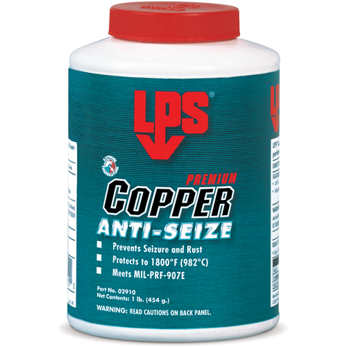 Copper Anti-Seize, 1/2 lbs., Bottle, 1800°F (982°C) Max Temp. Oxymax Inc