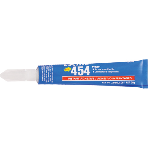 Gel adh&eacute;sif instantan&eacute; Prism 454, Transparent, Tube, 20 g Oxymax Inc