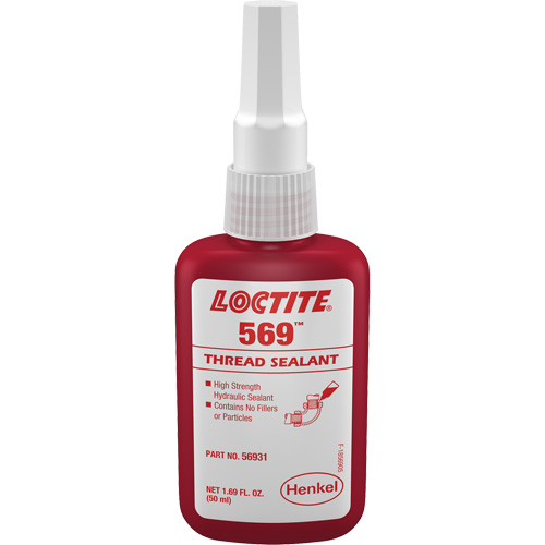 569 Hydraulic Thread Sealant, Bottle, 50 ml, -54° C - 149° C/-65° F - 300° F Oxymax Inc