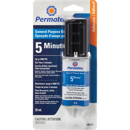 &eacute;poxy  5 minutes  &agrave; usage g&eacute;n&eacute;ral PermaPoxy, 29,5 ml, &eacute;poxyde, Deux composants, Transparent Oxymax Inc