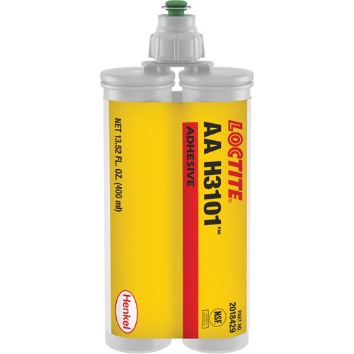 AA H3101 Structural Adhesive, Two-Part, Dual Cartridge, 400 ml, White Oxymax Inc
