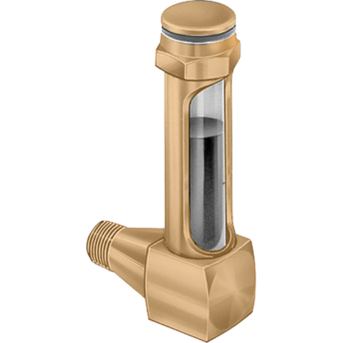 Brass Liquid Level Gauges - Short Elbow, Threaded, 1-15/16" L, 225°F (107.22° C) Oxymax Inc