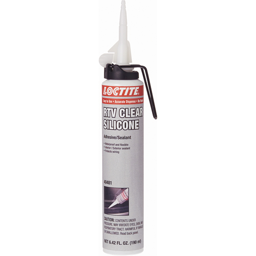 Superflex RTV Silicone Adhesive Sealant, Cartridge, Clear Oxymax Inc