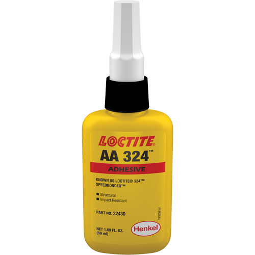 324 Speedbonder Structural Acrylic Adhesive, Two-Part, 50 ml, Bottle, Yellow Oxymax Inc