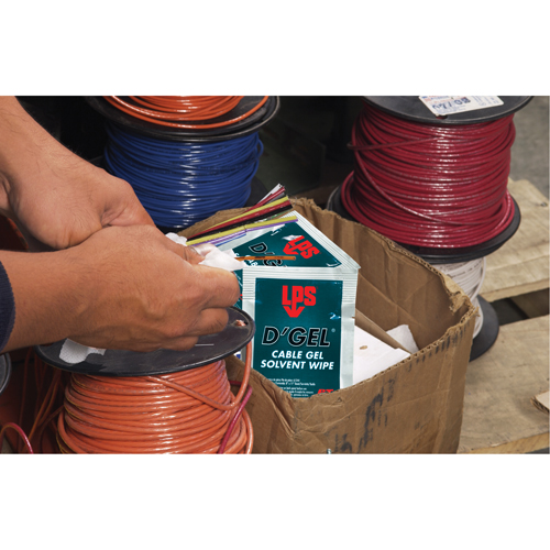 Solvant de gel D'Gel pour c&acirc;bles, Sachets Oxymax Inc