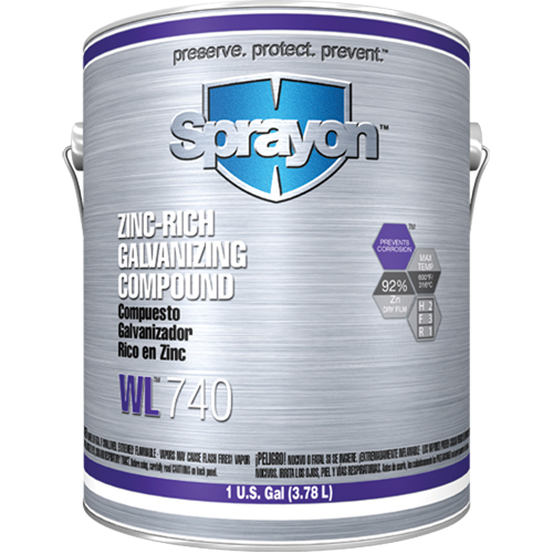 WL740 Zinc-Rich Galvanizing Compound, Gallon Oxymax Inc
