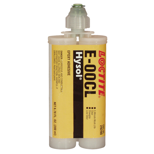 Adh&eacute;sif structurel E-00CL, 200 ml, Cartouche double, Deux composants, Transparent Oxymax Inc