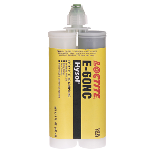 E-60NC Electrically Non-Corrosive Structural Adhesives, 400 ml, Dual Cartridge, Two-Part, Black Oxymax Inc