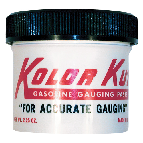 P&acirc;te de jaugeage d'essence Kolor Kut , Cruche Oxymax Inc