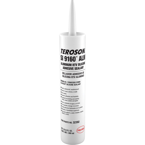 Teroson&reg; SI 9160 Silicone Sealant, Cartridge, Aluminum Oxymax Inc
