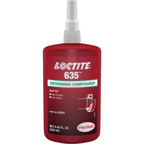Compos&eacute; de retenue Loctite 635, 250 ml, Bouteille, Vert Oxymax Inc