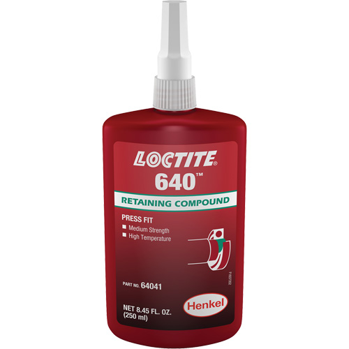 Compos&eacute; de retenue Loctite 640, 250 ml, Bouteille, Vert Oxymax Inc