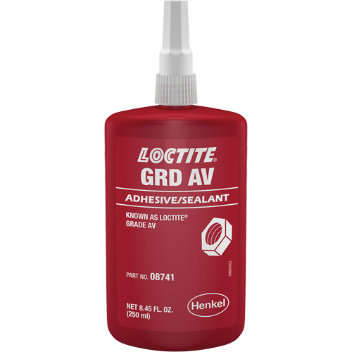 Letter Grade AV Threadlocker, Red, High, 250 ml, Bottle Oxymax Inc
