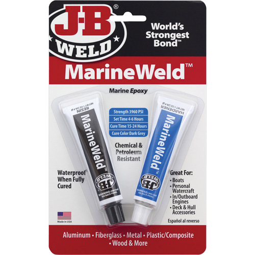 MarineWeld Epoxy, Two-Part, Tube, 3 oz., Grey Oxymax Inc