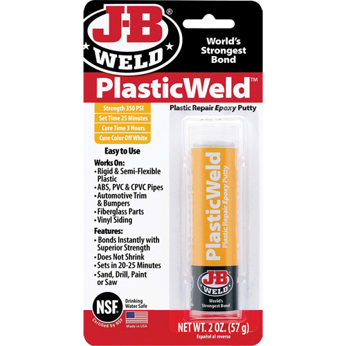 PlasticWeld Epoxy, 2 oz., Stick, Off-White Oxymax Inc