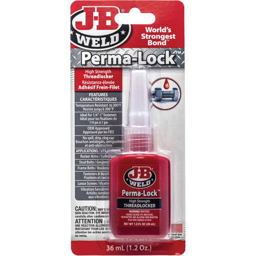 Compos&eacute; de blocage Perma-Lock, Rouge, &eacute;lev&eacute;, 36 ml, Bouteille Oxymax Inc