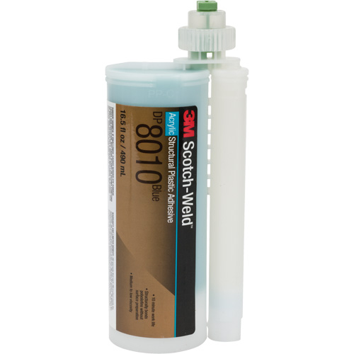 Adh&eacute;sif structural pour composants en plastique Scotch-Weld, Deux composants, Cartouche, 490 ml, Bleu Oxymax Inc