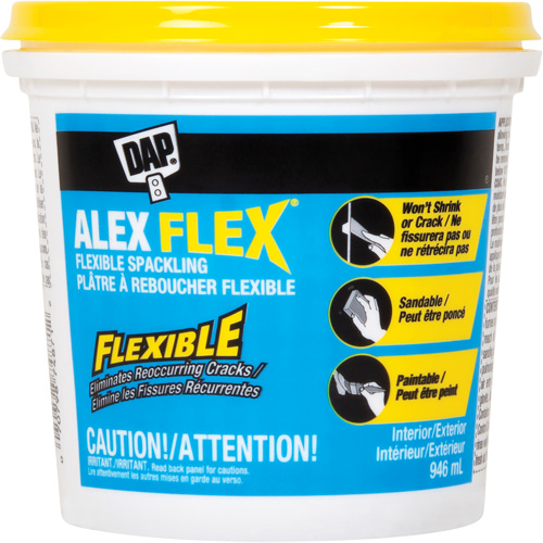 Pl&acirc;tre &agrave; reboucher flexible Alex Flex, 946 ml, Contenant en plastique Oxymax Inc