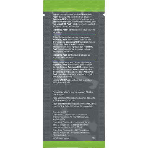 Agent nettoyant antimicrobien MicroPro Pack, 0,5 oz, Pochette Oxymax Inc