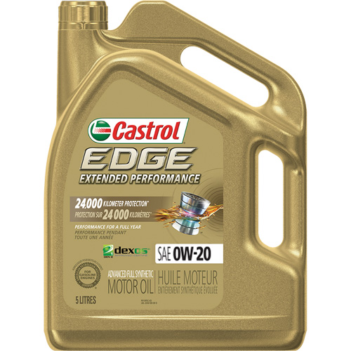 Huile pour moteur performance prolong&eacute;e 0W-20 Edge, 5 L, Cruche Oxymax Inc