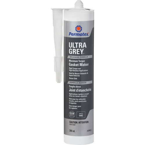 Compos&eacute; &agrave; joints de silicone RTV rigide pour couple &eacute;lev&eacute; Ultra Grey, Cartouche, Gris Oxymax Inc