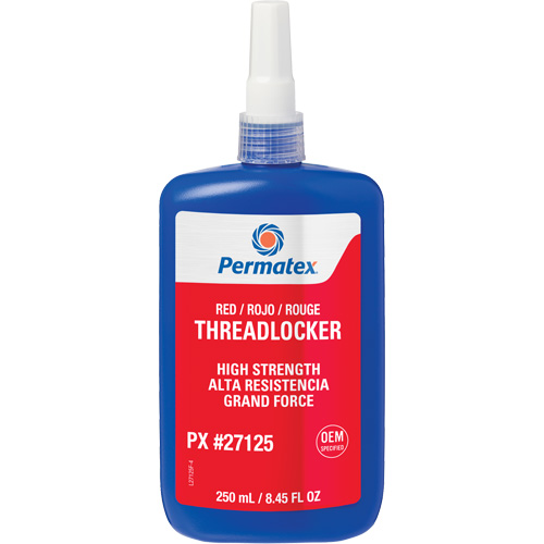 Threadlocker, Red, High, 250 ml, Bottle Oxymax Inc