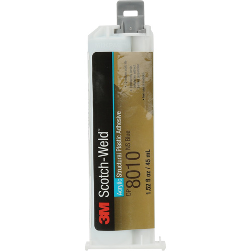 Scotch-Weld Structural Plastic Adhesive, Deux composants, Cartouche double, 45 ml, Bleu Oxymax Inc
