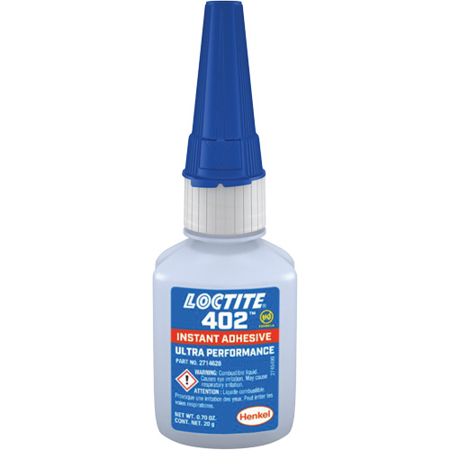 402 Instant Adhesive, Clear, Bottle, 20 g Oxymax Inc