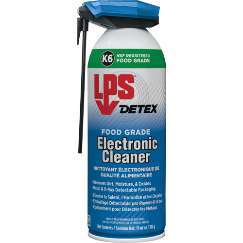 Nettoyant de dispositif &eacute;lectronique de qualit&eacute; alimentaire Detex, Canette a&eacute;rosol Oxymax Inc