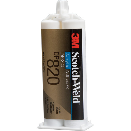 Adh&eacute;sif acrylique Scotch-Weld, Deux composants, Cartouche double, 1,6 oz liq., Blanc cass&eacute; Oxymax Inc