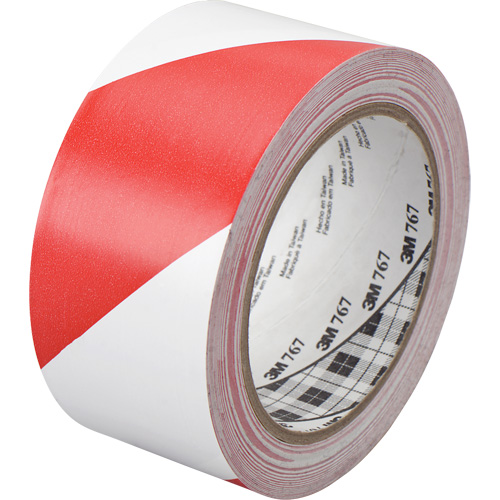 Ruban de signalisation de danger 767, 50,8 mm (2") x 33 m (108'), Rouge/Blanc Oxymax Inc