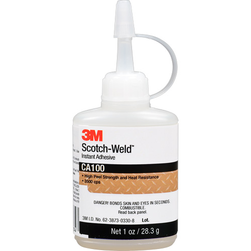 Scotch-Weld Instant Adhesive CA100, Off-White, Bottle, 1 oz. Oxymax Inc