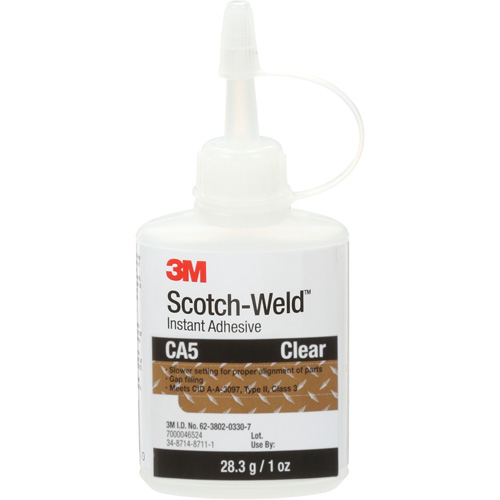 Scotch-Weld Instant Adhesive CA5, Clear, Bottle, 1 oz. Oxymax Inc