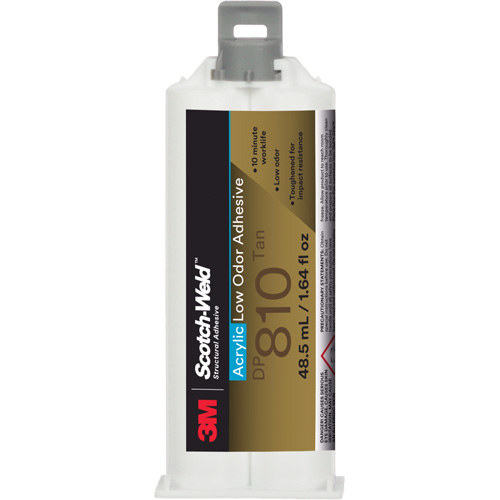 Scotch-Weld Low-Odor Acrylic Adhesive, Two-Part, Cartridge, 1.64 fl. oz., Off-White Oxymax Inc