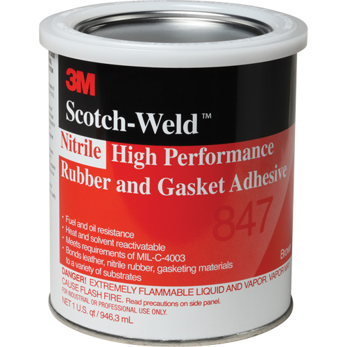 Scotch-Weld High-Performance Rubber & Gasket Adhesive, Gallon, Brown Oxymax Inc