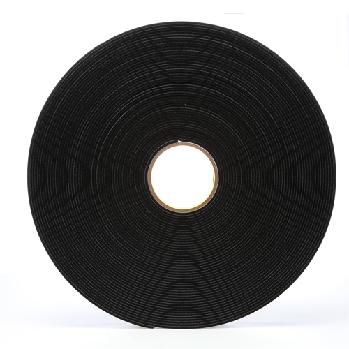 Ruban en mousse de vinyle 4508, 25,4 mm (1") la x 32,9 m (108') lo, 125 mils, Noir Oxymax Inc