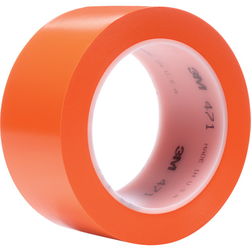 471 Vinyl Tape, 50.8 mm (2") W x 32.9 m (108') L, 5.2 mils, Orange Oxymax Inc