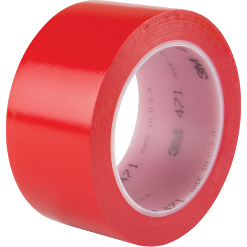 471 Vinyl Tape, 50.8 mm (2") W x 32.9 m (108') L, 5.3 mils, Red Oxymax Inc