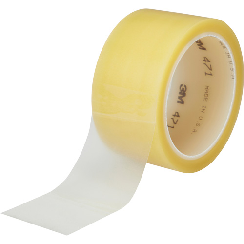 471 Vinyl Tape, 38 mm (1-1/2") W x 32.9 m (108') L, 5.3 mils, Clear Oxymax Inc