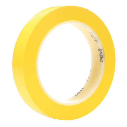 471 Vinyl Tape, 19 mm (3/4") W x 32.9 m (108') L, 5.3 mils, Yellow Oxymax Inc