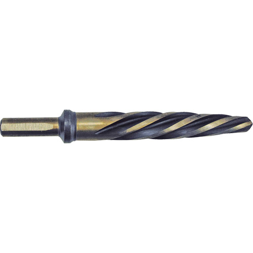 Al&eacute;soir pour automobile noir et or de premi&egrave;re qualit&eacute; Jet-Kut, 3/4", Cannelure Spirale, Acier rapide, Tige 3 m&eacute;plats Oxymax Inc