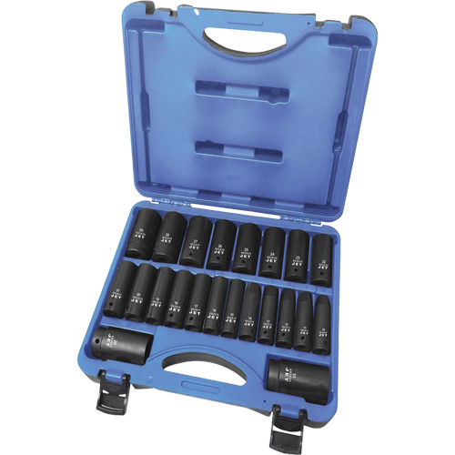 PSS2212DM Jeu de douilles m&eacute;triques &agrave; 6 pans, 22 Mcx, Chocs, Prise de 1/2", Profond Oxymax Inc