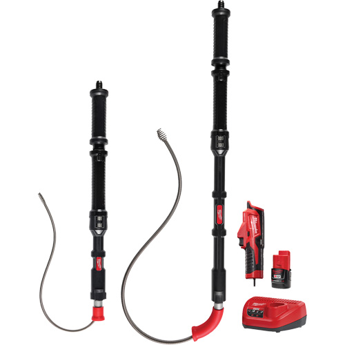 M12 Trapsnake 2-Tool Combo Urinal Auger Kit, Powered, Bulb, 4'/6' Cable Length, 1/2"/3/8" Cable Diameter Oxymax Inc