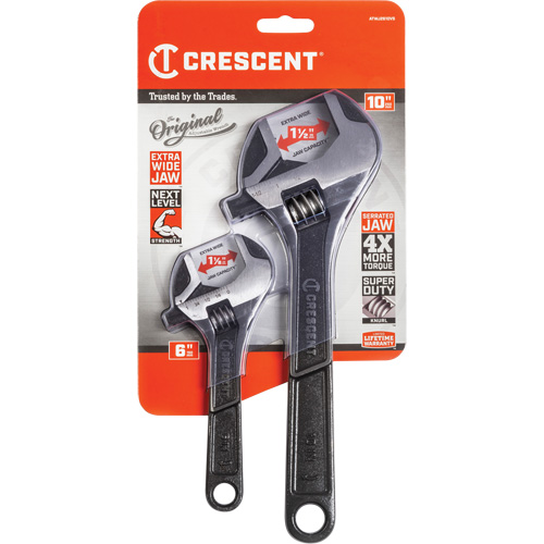 Wide-Jaw Wrench Set, Adjustable, 2 Pieces, Imperial Oxymax Inc