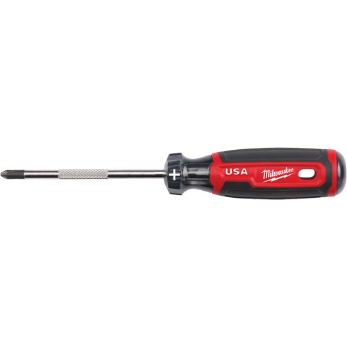 Phillips Screwdriver, #2 Tip, Round, 211 mm L, Cushion Grip Handle Oxymax Inc